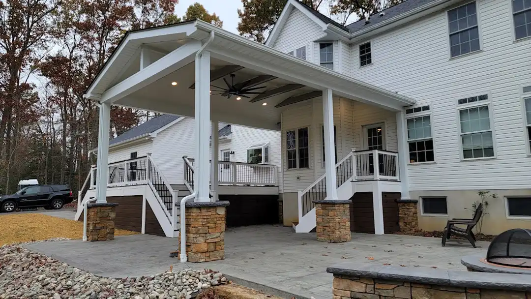 Photo of a custom covered porch - porch builder