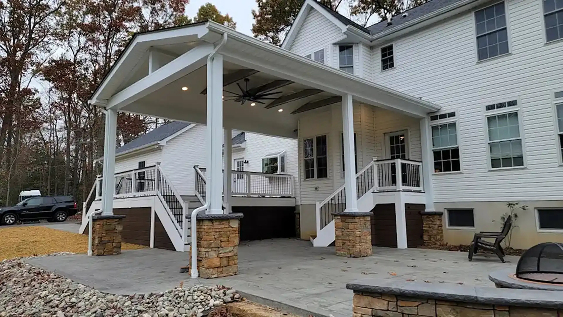 Photo of a covered deck